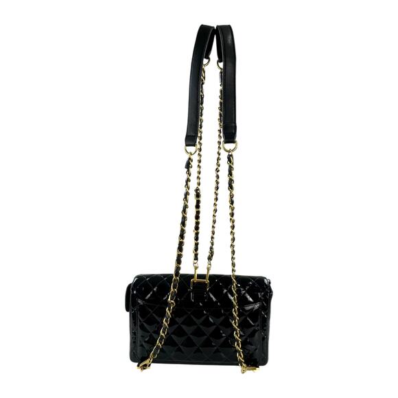 Chanel Vintage Patent Leather Matelasse Chain Backpack main image 6
